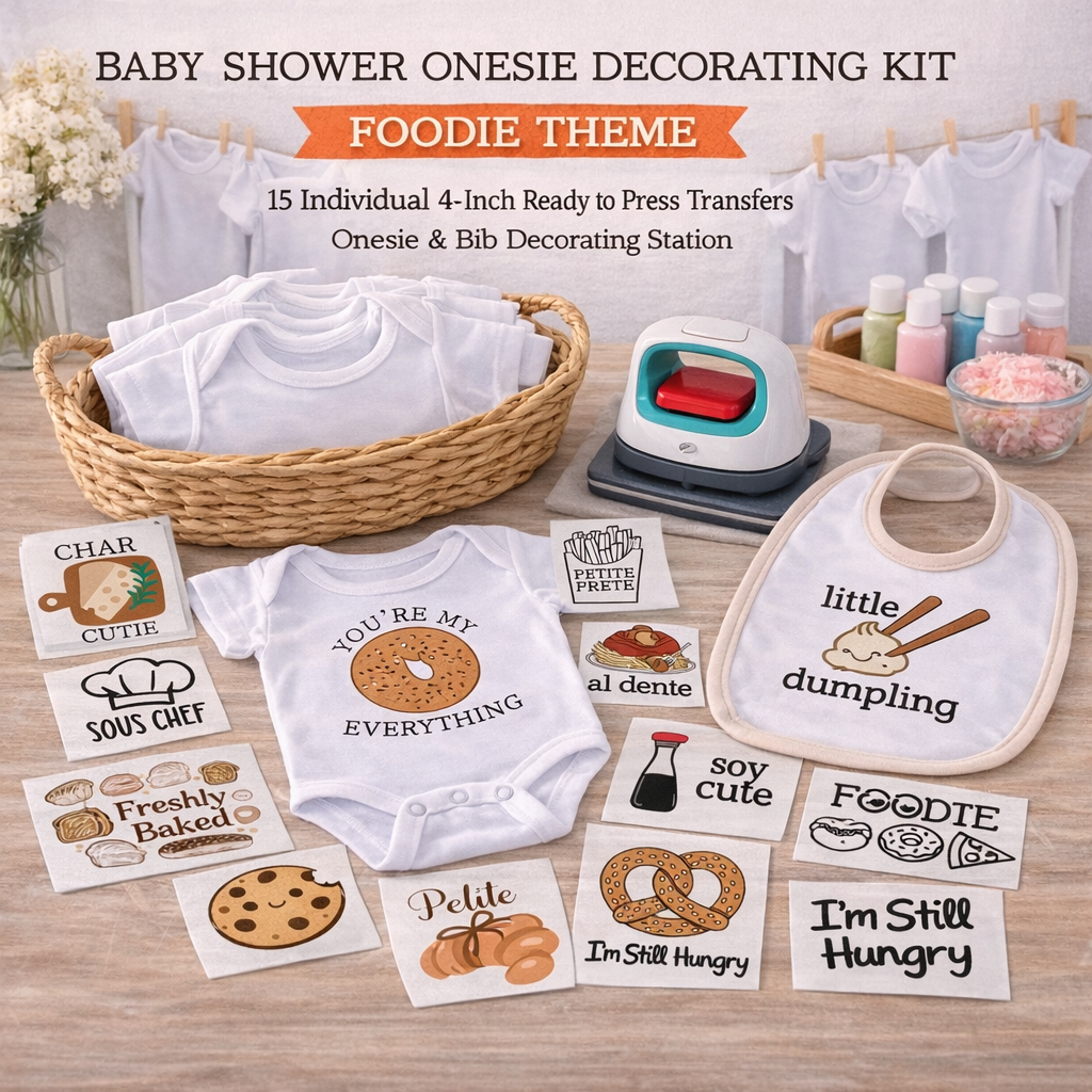 Foodie Themed Onesie Station Transfers