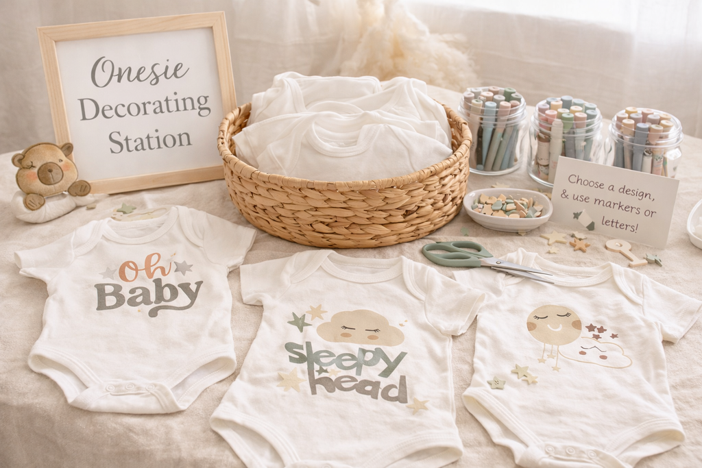 The Signature  Collection Baby Shower Onesie Decorating Transfer Set