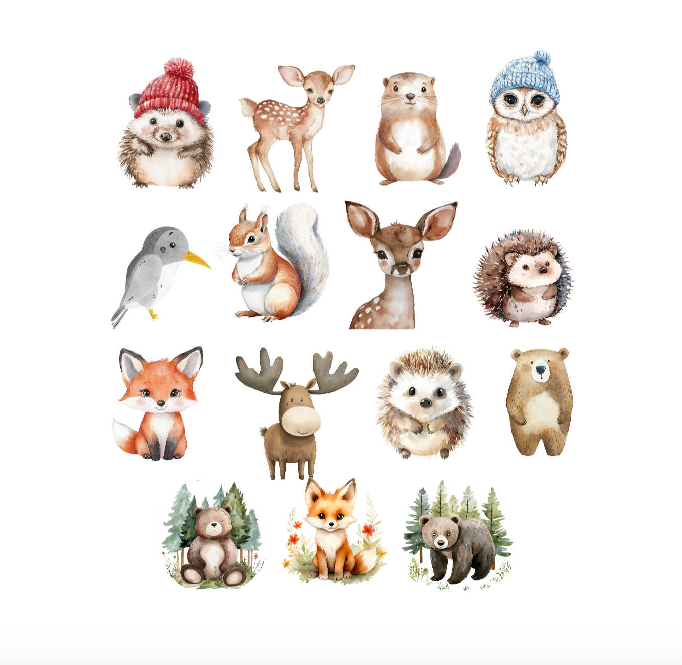 Woodland Welcome Baby Onesie Decorating Activity- Ready to Press Transfer Set