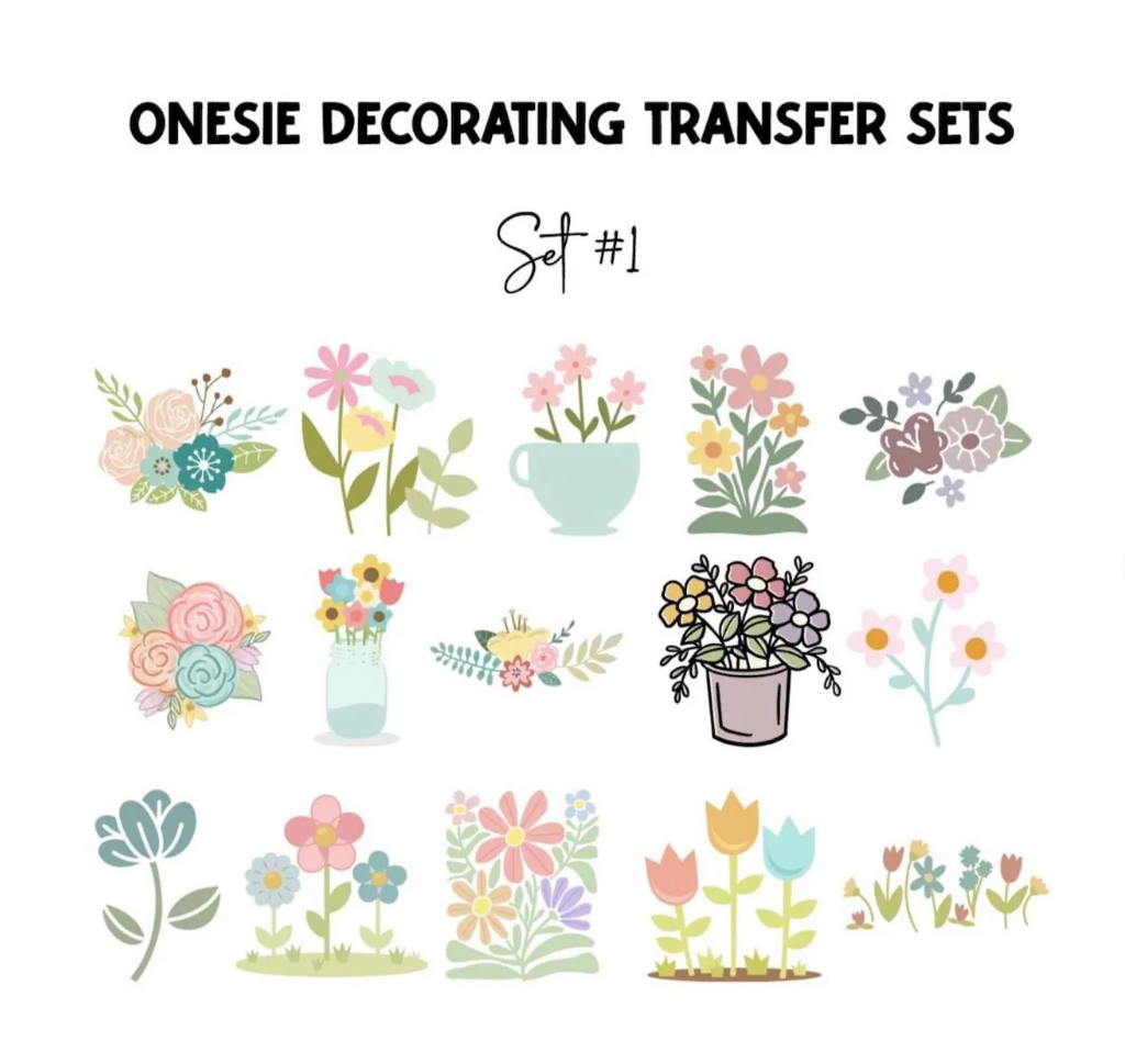 Baby in Bloom Onesie Station Transfers