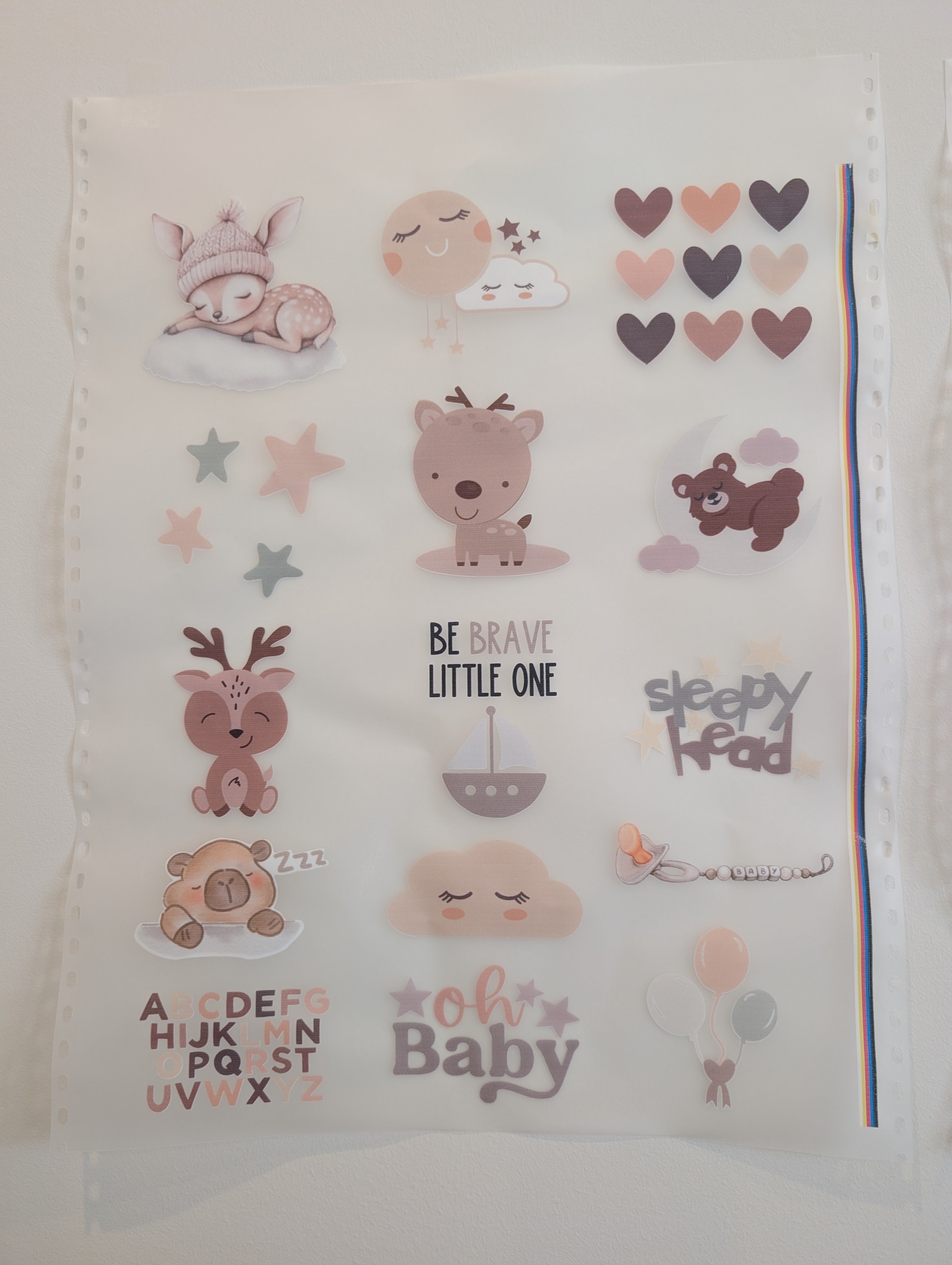 The Signature  Collection Baby Shower Onesie Decorating Transfer Set
